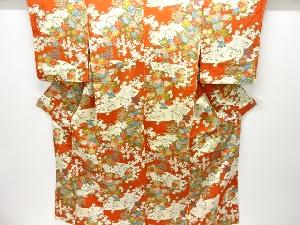 縮緬地地紙に花瓶模様小紋着物